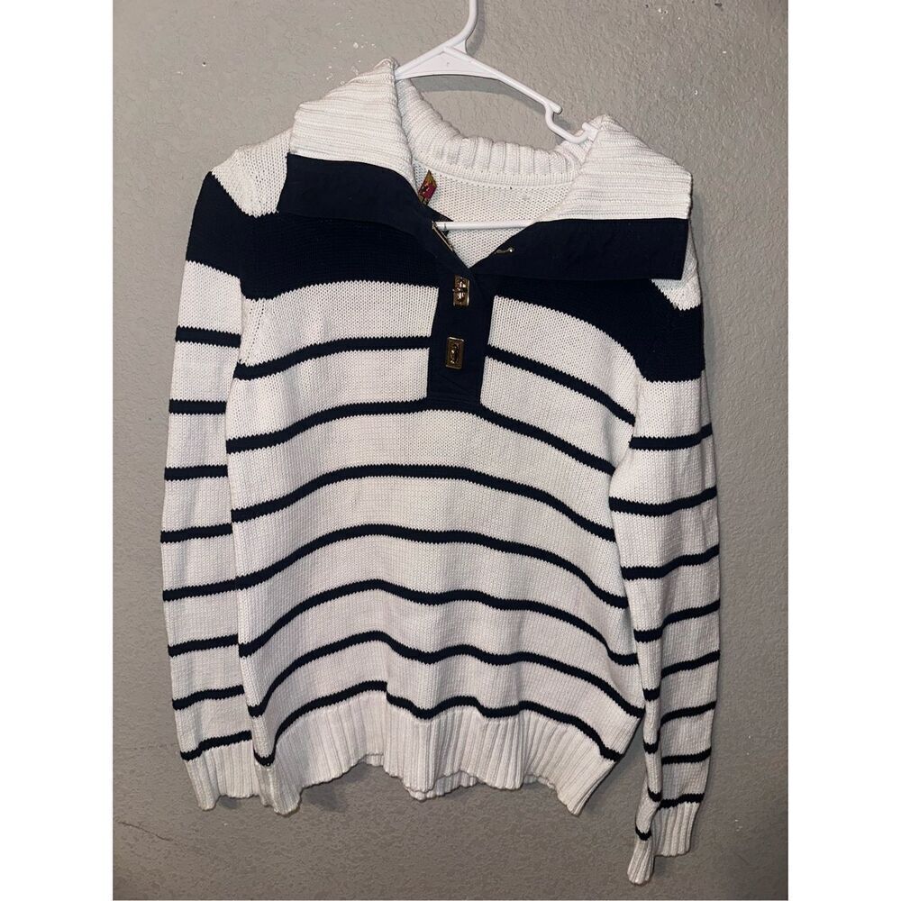 Lauren Ralph Lauren Striped Boat Neck Sweater - Picture 1 of 6